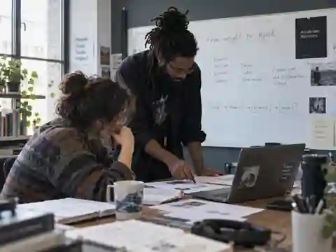 Documentary style research collaboration scene