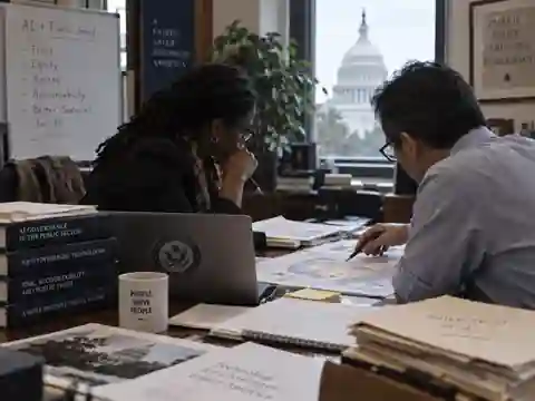 Documentary style public sector policy review scene