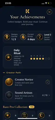 Kultara achievements screen